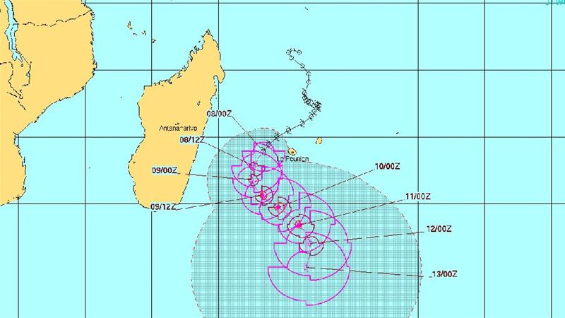 Tropical Cyclone Carlos brews up in the Indian Ocean